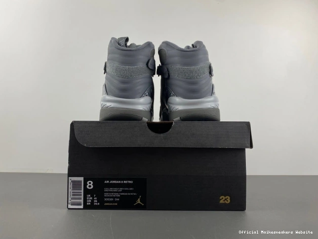 Official Maikesneakers 8 Cool Retro Jordan 305381-014 Grey 0810